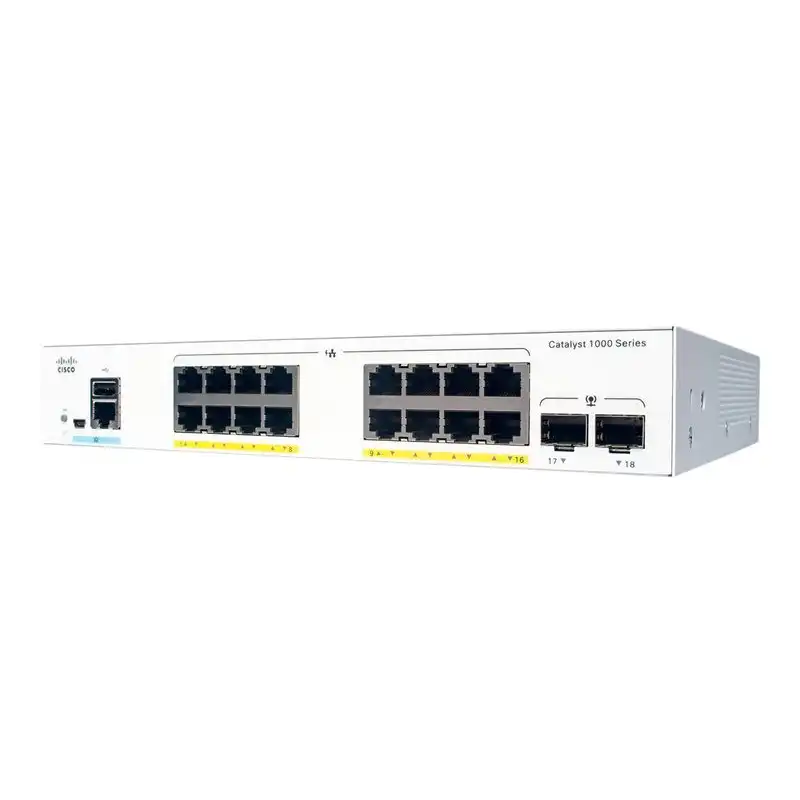 Cisco Catalyst 1000-16P-E-2G-L - Commutateur - Géré - 8 x 10 - 100 - 1000 (PoE+) + 8 x 10 - 100 - ... (C1000-16P-E-2G-L)_1